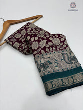 Load image into Gallery viewer, Elegant New Festive Wear Pure Mangalkari Viscouse Silk Designer Print n Weaving Saree For Women