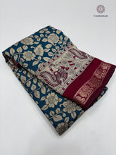 Load image into Gallery viewer, Blossom New Festive Wear Pure Mangalkari Viscouse Silk Designer Print n Weaving Saree For Women