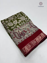 Load image into Gallery viewer, Blossom New Festive Wear Pure Mangalkari Viscouse Silk Designer Print n Weaving Saree For Women