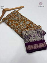 Load image into Gallery viewer, Blossom New Festive Wear Pure Mangalkari Viscouse Silk Designer Print n Weaving Saree For Women