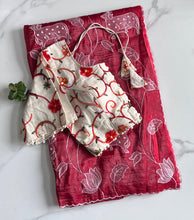 Load image into Gallery viewer, Outstanding Crush Silk Heavy Embroidered n Arco Border Work Fancy Designer Festive Wear Saree With Stitched Blouse