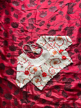 Load image into Gallery viewer, Outstanding Crush Silk Heavy Embroidered n Arco Border Work Fancy Designer Festive Wear Saree With Stitched Blouse