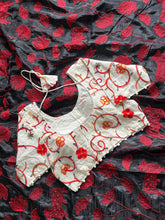 Load image into Gallery viewer, Outstanding Crush Silk Heavy Embroidered n Arco Border Work Fancy Designer Festive Wear Saree With Stitched Blouse