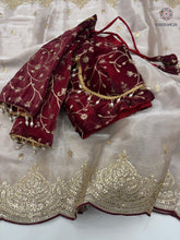 Load image into Gallery viewer, New Partywear Wear Zimmy Choo Silk Embroidery n Sequence Work Fancy Designer Saree With Unstitched Blouse
