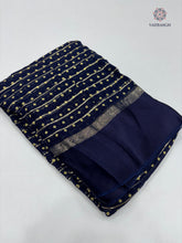 Load image into Gallery viewer, Elegant Party Wear Pure Viscose Georgette Weaving Jacquard Bandhani Print With Satin Border Fancy Desginer Saree For Ceremonial Occasion