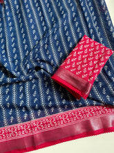 Load image into Gallery viewer, Sempiternal Kota Fabric Print n Zari Weaving Work Fancy Designer Saree With Blouse Piece