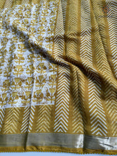 Load image into Gallery viewer, Sempiternal Kota Fabric Print n Zari Weaving Work Fancy Designer Saree With Blouse Piece