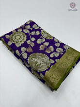 Load image into Gallery viewer, Bloosom Party Wear Pure Mangalkari Viscose Silk Print n Weaving Work Fancy Designer Saree For Women