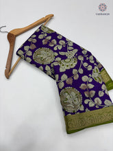 Load image into Gallery viewer, Bloosom Party Wear Pure Mangalkari Viscose Silk Print n Weaving Work Fancy Designer Saree For Women