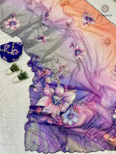 Load image into Gallery viewer, Latest Wedding Wear Multicolor Soft Chiffon Print Embroidery n Hand Work Fancy Designer Saree With Blouse