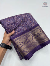 Load image into Gallery viewer, Gorgeous Pure Dola Crush Silk Print With Designer Jacquard Work Fancy Designer Festive Wear Saree