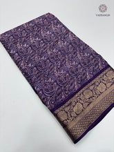 Load image into Gallery viewer, Gorgeous Pure Dola Crush Silk Print With Designer Jacquard Work Fancy Designer Festive Wear Saree