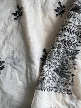 Load image into Gallery viewer, Latest Party Wear off White Colour Chanderi Cotton Heavy Embroidered n Tussels Work Fancy Saree With Blouse