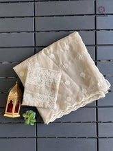 Load image into Gallery viewer, Charming Party Wear Tabi Silk Embroidery Work N Polka Butties Saree With Blouse For Wedding