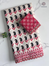 Load image into Gallery viewer, New Wedding Wear Off White Color Mul Cotton Print Sequence Lace n Rich Pallu Work Designer Saree With Stunner Blouse Piece