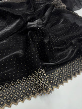 Load image into Gallery viewer, New Partywear Soft Jimmy Chu Silk Heavy Zarkan Diamond Work Fancy Designer Saree With Blouse Piece