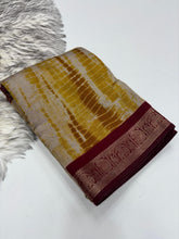 Load image into Gallery viewer, Glamorous Function Wear Pure Sibori Viscose Silk Print With Jacquard Work Rich Pallu Fancy Designer Saree For Women