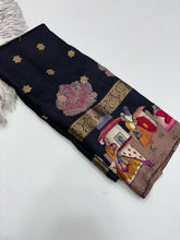 Load image into Gallery viewer, Verdant Pure Mangalkari Viscous Silk Print With Weaving Work Fancy Designer Festive Wear Saree With Fragrant Blouse Piece