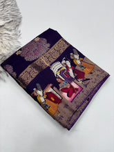 Load image into Gallery viewer, Verdant Pure Mangalkari Viscous Silk Print With Weaving Work Fancy Designer Festive Wear Saree With Fragrant Blouse Piece