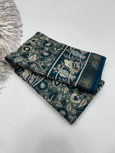 Load image into Gallery viewer, Dazzling Party Wear Pure Mangalkari Viscose Silk Print With Jacquard Work Rich Pallu Fancy Designer Saree For Women