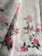 Load image into Gallery viewer, Traditional Pista Color Pure Kota Doriya Zari weaving border n Embroidery Work Designer Saree With Assemblage Blouse Piece