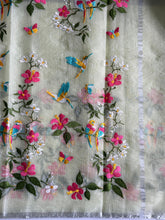 Load image into Gallery viewer, Traditional Pista Color Pure Kota Doriya Zari weaving border n Embroidery Work Designer Saree With Assemblage Blouse Piece