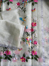 Load image into Gallery viewer, Traditional Pista Color Pure Kota Doriya Zari weaving border n Embroidery Work Designer Saree With Assemblage Blouse Piece