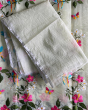 Load image into Gallery viewer, Traditional Pista Color Pure Kota Doriya Zari weaving border n Embroidery Work Designer Saree With Assemblage Blouse Piece