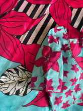 Load image into Gallery viewer, Evocative Blue Color Chinnon Silk Print n Handwork Fancy Designer Saree With Luxuriant Unstitched Blouse