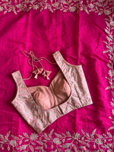 Load image into Gallery viewer, Incredible Pink Color Chanderi Cotton Embrodiery n Cut Work Fancy Designer Saree With Stunning Unstitched Blouse