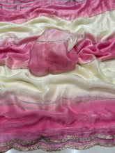 Load image into Gallery viewer, Imaginative Party Wear Double Shade Space Silk Jarkan Work Fancy Designer Saree With Blouse