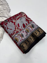 Load image into Gallery viewer, Incomparable Party Wear Pure Mangalkari Viscose Silk Print With Jacquard Work Rich Pallu Fancy Designer Saree For Occasion