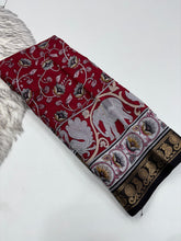 Load image into Gallery viewer, Incomparable Party Wear Pure Mangalkari Viscose Silk Print With Jacquard Work Rich Pallu Fancy Designer Saree For Occasion