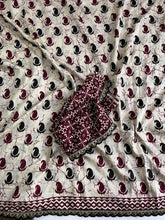 Load image into Gallery viewer, Blissful Party Wear Mul Cotton Print Sequence Lace n Rich Pallu Work Designer Saree With Stunner Blouse Piece