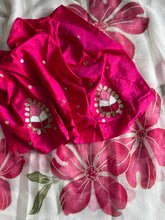 Load image into Gallery viewer, New Partywear White Color Tissue Silk Foil Print Work Fancy Designer Saree With Maggam Work Blouse Piece