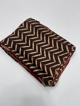 Load image into Gallery viewer, Pure Satin Crepe Ajrak Printed Rich Pallu Work Fancy Designer Function Wear Saree With Blouse