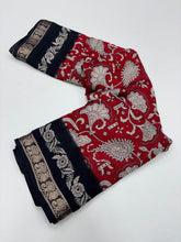 Load image into Gallery viewer, Prettiest Wedding Wear Red Color Pure Mangalkari Viscouse Silk Print With Designer Pallu Fancy Saree For Women