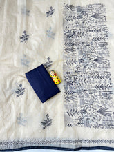 Load image into Gallery viewer, Charismatic Function Wear Chanderi Cotton Heavy Embroidered n Tussels Work Fancy Saree With Blouse