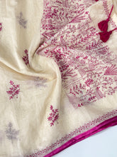 Load image into Gallery viewer, Charismatic Function Wear Chanderi Cotton Heavy Embroidered n Tussels Work Fancy Saree With Blouse