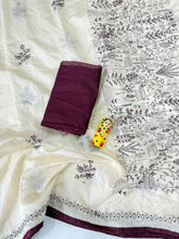 Load image into Gallery viewer, Charismatic Function Wear Chanderi Cotton Heavy Embroidered n Tussels Work Fancy Saree With Blouse