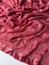 Load image into Gallery viewer, Verdant Cherry Pink Jacquard Work Pure Soft Viscose Silk Saree With Desiring Blouse Piece