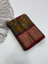 Load image into Gallery viewer, Latest Festive Wear Gold Color Dola Silk Jacquard Zari n Print Work Fancy Designer Saree With Blouse