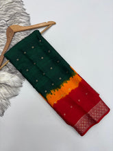 Load image into Gallery viewer, New Festive Wear Multi Color Dola Silk Jacquard Zari n Print Work Fancy Designer Saree With Blouse