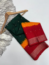 Load image into Gallery viewer, New Festive Wear Multi Color Dola Silk Jacquard Zari n Print Work Fancy Designer Saree With Blouse