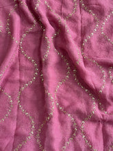 Load image into Gallery viewer, Charming Lavender Colour Pure Viscose Georgette Fabric With Satin Border n Embroidered Work Saree With Blissful Blouse Piece