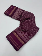 Load image into Gallery viewer, Charming Pure Soft Cotton Silk Print With Jacquard Border Work Saree With Blissful Blouse Piece