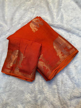 Load image into Gallery viewer, New Wedding Wear Pure Soft Viscose Silk Zari Work Fancy Designer Saree With Blouse