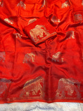 Load image into Gallery viewer, New Wedding Wear Pure Soft Viscose Silk Zari Work Fancy Designer Saree With Blouse