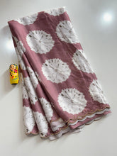 Load image into Gallery viewer, Entrancing Function Wear Soft Satin Georgette Flower Print Zarkan Diamond N Cut Work Fancy Designer Saree With Blouse Piece