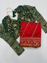 Load image into Gallery viewer, New Festival Wear Red Color Organza Silk Emboridered n Sequence Work Fancy Designer Saree With Unstitched Blouse